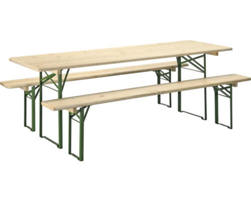 Bierzeltgarnitur 2 Bänke 1 Tisch (ca. 220 cm x 50 cm)